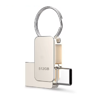 Флеш-накопитель USB 512 гб флешка мини-крут USB 3.1 / Type-C Seuno (GS934)