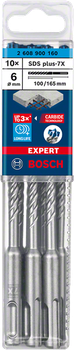 Набір бурів Bosch EXPERT SDS plus-7X,6 x 100 x 165 мм, 10 шт. (2608900160)