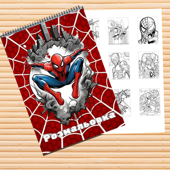 Раскраска Человек-паук Spider man А4 4