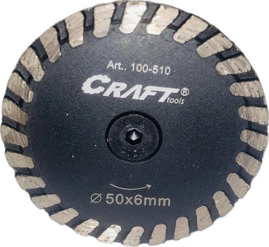 Диск мини алмазный d 50мм с мин-м 6мм керамогранит CRAFT