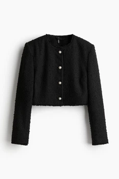 Жакет жіночий H&M 211333-4 2XS(155/76) чорний (2113330001)