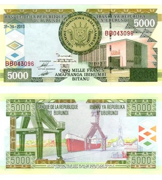 Банкнота 5000 франков Бурунди 2013 год UNC
