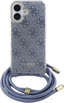 Etui Guess Crossbody Cord 4G Print do Apple iPhone 16 Blue (GUHCP16SHC4SEB)
