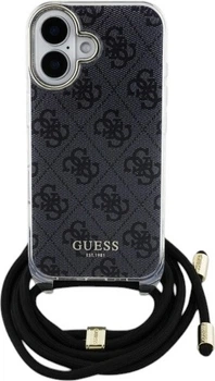 Etui Guess Crossbody Cord 4G Print do Apple iPhone 16 Black (GUHCP16SHC4SEK)
