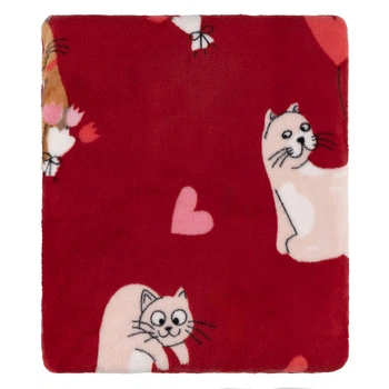 Плед Ardesto Flannel 160х200см, 100% полиэстер, котики с сердечками (m505362)