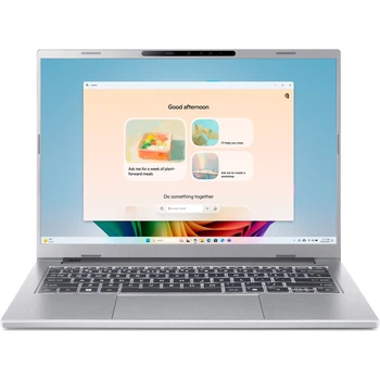Ноутбук Acer Aspire 14 AI OLED A14-53M-76N0, Intel Core 7 256V до 4.8 ГГц, 14" WUXGA, 16 ГБ, SSD 1 ТБ, видеокарта Intel Arc 140V, Free Dos