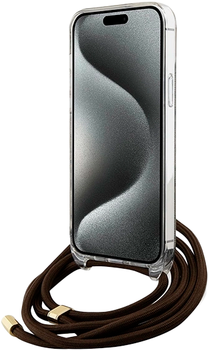 Etui Guess Crossbody Cord 4G Print do Apple iPhone 13/14/15 Brown (3666339148065)