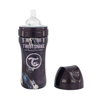 Бутылочка для кормления антиколиковая 4+ 330мл нержавеющая сталь Twistshake (78559)