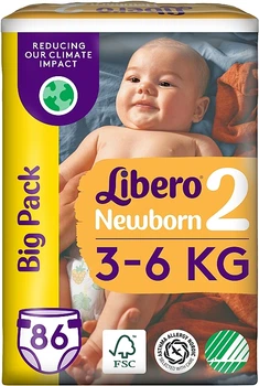 Подгузники Newborn 2 (3-6 кг), 86шт - Libero 86шт (1025230-1357729-2)