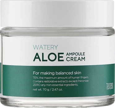 Ампульный крем для лица с экстрактом алоэ вера - Tenzero Watery Aloe Ampoule Cream 70g (1316746-58542327-2)