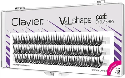 Накладные пучки L, 10 мм - Clavier V&L Shape Cat Eyelashes Clavier V&L Shape Cat Eyelashes (1316658-1676432220-2)