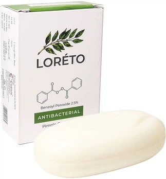 Мило проти акне з бензоїлом пероксидом 2,5% - Loreto 404 (1322217-1497889921-2)