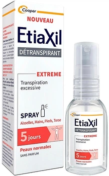 Антиперспірант-спрей для нормальної шкіри тривалої дії - Etiaxil Spray Extreme 30ml.
