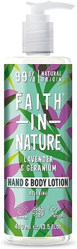 Лосьйон для рук і тіла "Лаванда та герань" - Faith in Nature Lavender & Geranium Hand & Body Lotion 400ml (1196167-43753934)