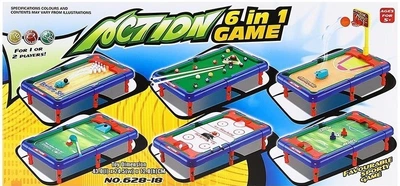 Stół do gry LEAN Toys z wymiennymi planszami 6 w 1 (5905884458167)