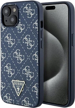 Панель Guess 4G Triangle Metal Logo для Apple iPhone 15 Plus/14 Plus Blue (GUHCP15MPG4GPB)