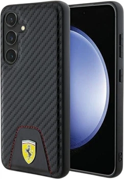 Панель Ferrari Carbon Stitched Bottom для Samsung Galaxy S24 Black (FEHCS24SN3PUK)
