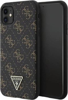 Панель Guess 4G Triangle Metal Logo для Apple iPhone 11/Xr Black (GUHCN61PG4GPK)