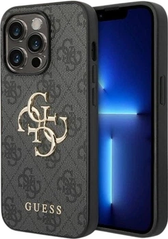Панель Guess 4G Big Metal Logo для Apple iPhone 15 Pro Grey (GUHCP15L4GMGGR)