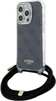Etui Guess Crossbody Cord 4G Print do Apple iPhone 15 Pro Black (GUHCP15LHC4SEK)