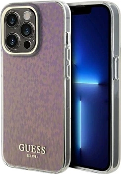 Панель Guess IML Faceted Mirror Disco Iridescent для Apple iPhone 15 Pro Pink (GUHCP15LHDECMP)