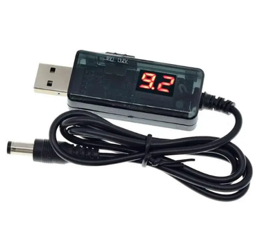 Кабель для роутера USB-DC с переключателем 9V-12V 5.5-2.1 + 3.5-1.35мм
