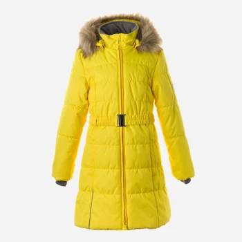 Подростковое зимнее пальто для девочки Huppa Yacaranda 12030030-70002 146 см Желтое (4741632039322)