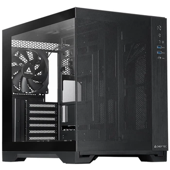 Геймерский корпус для ПК Midi-Tower с закаленным стеклом, ATX, USB Type-C, черный