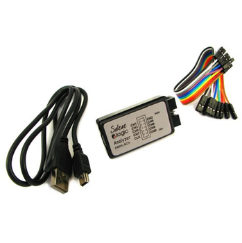 Логический анализатор USB 24 МГц, 8 каналов, для тестирования и отладки цифровых схем, питание от USB, с кабелем дюпон и USB-кабелем