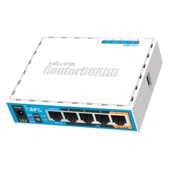 Wi-Fi маршрутизатор двухдиапазонный Mikrotik, 5xLAN, USB, PoE, белый