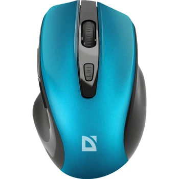 Беспроводная мышь Defender Prime MB-053, оптическая, 1600 dpi, 6 кнопок, бесшумная, бирюзовая (LKMTR_809711)
