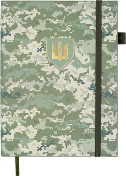 Ежедневник недатированный Buromax Military A5 336 страниц из искусственной кожи светло-зеленый (BM.20700-15)
