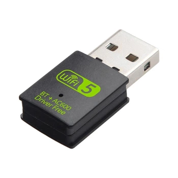 USB Wi-Fi Bluetooth адаптер для ПК и ноутбука WIFI 2.4/5ГГц і BT 5 600 Mbps USB вай фай 2в1