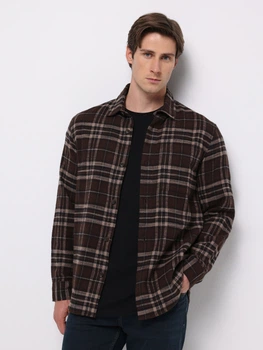 Сорочка бавовняна чоловіча Colin's CL1076281DBR M Dark brown (8684112963167)