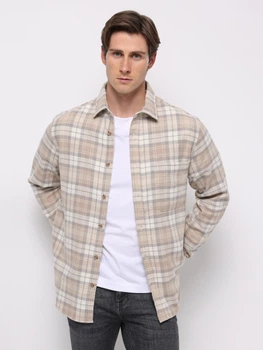 Сорочка бавовняна чоловіча Colin's CL1076286BEI M Beige (8684112963112)