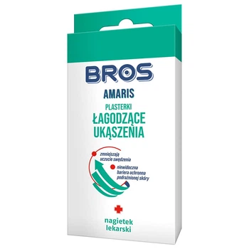 Пластирі BROS Amaris 20 шт заспокійливий догляд після укусів комарів з натуральними екстрактами
