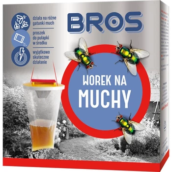 Ловушка-мешок для мух BROS внешняя система отлова с натуральной приманкой для массового контроля