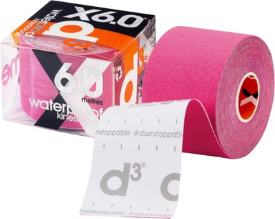 Кинезио тейп водонепроницаемый D3 X6.0 Xtreme 5 см x 6 м Розовый (9421905741675)