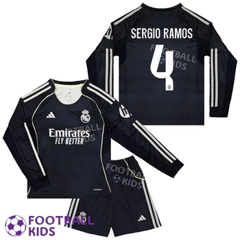 Дитяча футбольна форма Real Madrid SERGIO RAMOS 4 Реал Мадрид 2025-2026 Away Long Sleeve 125-135 см (set4720-135887-4)