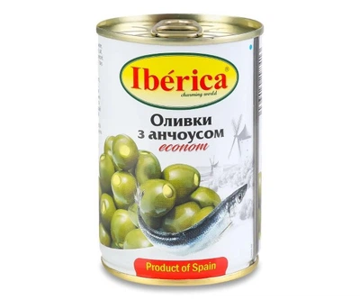 Оливки фаршированные анчоусом ж / б Iberica 280 г
