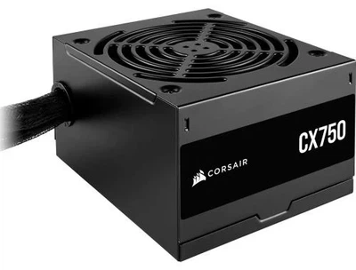Блок живлення 750 Вт, Corsair CX750, Black, 80+ Bronze, 120 мм, 2xMolex / 3xSATA / 3x6+2-pin / 1x4+4-pin / 1x20+4-pin, захист OVP/UVP/SCP/OTP/OPP, ATX12V 2.31 (CP-9020279-EU)