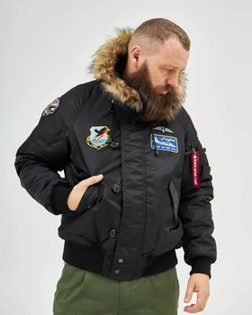 Аляска N-2B чорна з нашивками 299 БрТА 4XL
