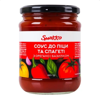 Cоус До піци та спагеті З орегано і базиліком Smakko 460 г (4820195517536)