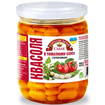 Квасоля в томатному соусі Королівський смак 520 г (4820241523627)