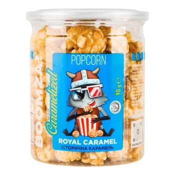 Попкорн карамелізований Історична карамель тубус Boomza 90 г (4820196732143)