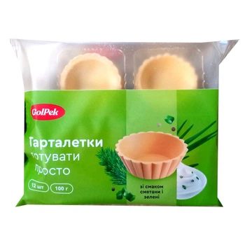 Тарталетка зі смаком сметани і зелені Golpek 100 г (4820125272276)