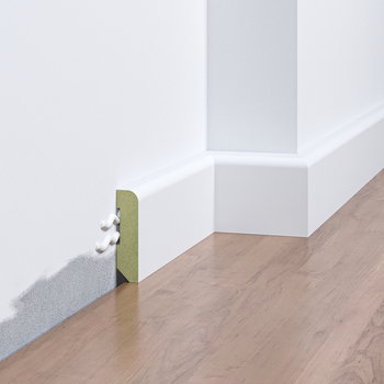Плінтус накладний FSPRO 1040R5 МДФ 2,5 м Білий (P.MDF1040R5W) 1 м. п.