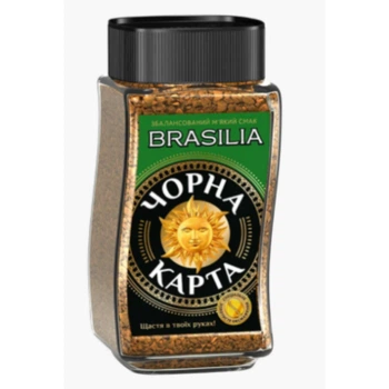 Кофе растворимый, "Черная Карта Brasilia" с/б 190 г ТМ «Черная Карта» (8719325224351)
