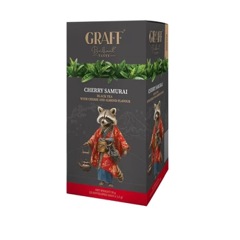 Чай чорний вишня в пакетиках (саше) 20 шт Cherry Samura Graff (4820279610429)