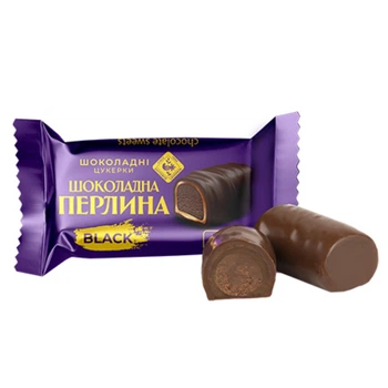 Цукерки глазуровані шоколадною глазур'ю ШОКОЛАДНА ПЕРЛИНА BLACK Житомирські Ласощі 1 кг (4823103009055)